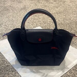 Cute Longchamp Navy with Red Accents Handbag